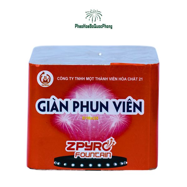 pháo hoa Giàn phun viên D16x25 (Sản xuất năm 2023)